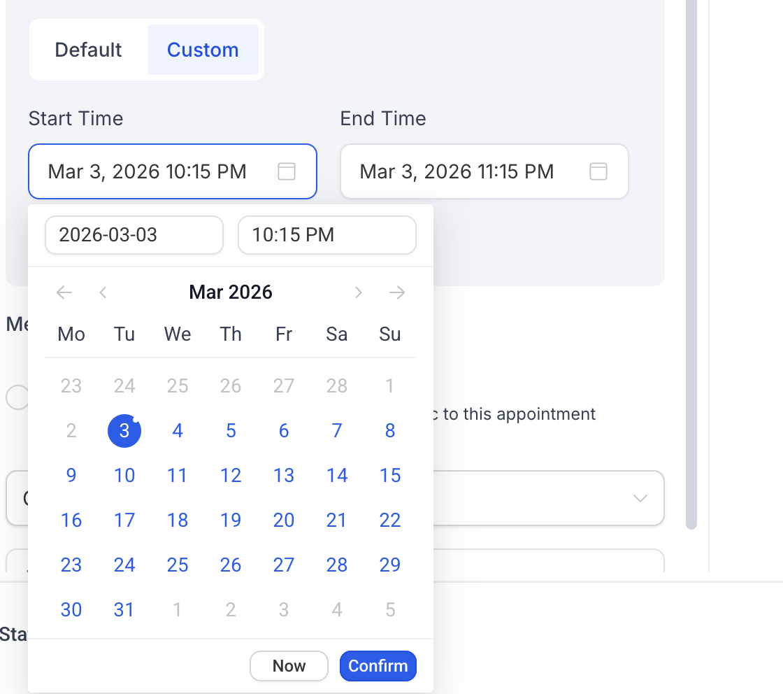 GHL Custom date
